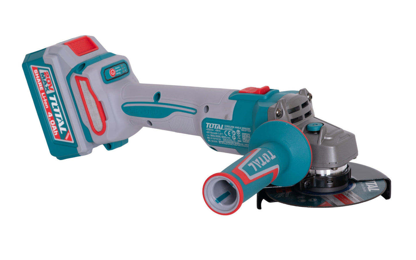 Kit Combo TOTAL 20V cu 9 unelte Brushless, 2 baterii 4Ah, incarcator si accesorii, geanta textila