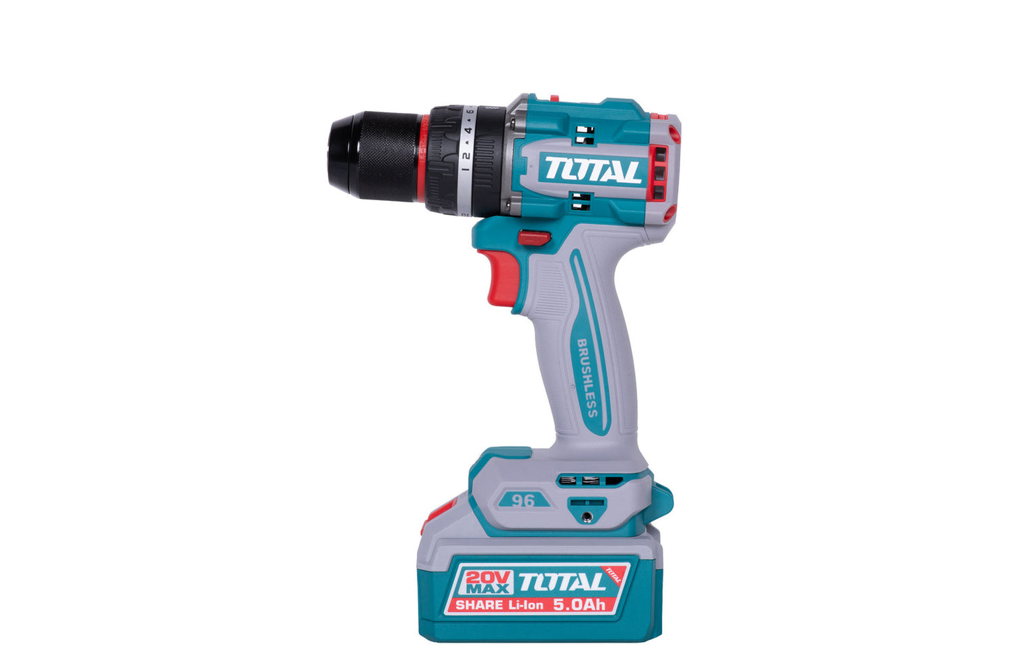 Kit Combo TOTAL 20V Brushless cu 3 unelte, 2 baterii 5.0Ah, incarcator si accesorii
