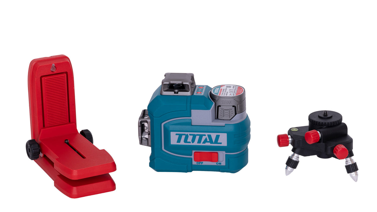 Kit combo TOTAL 16V cu masina de insurubat cu impact, nivela laser 3D si telemetru laser