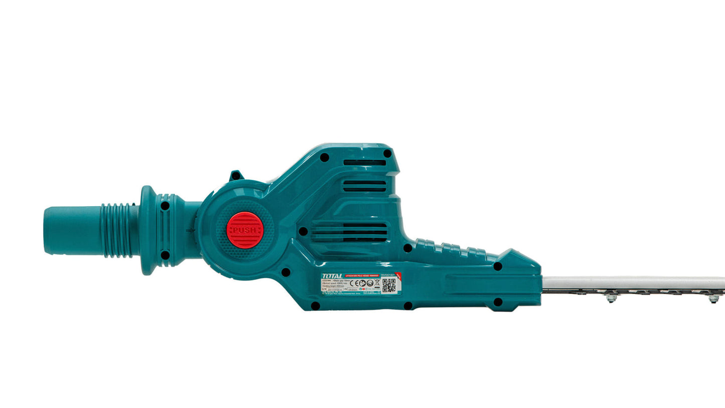 Fierastrau telescopic si trimmer gard viu TOTAL 20V, 2.4m, lama 46cm + 20cm, acumulator 2.0Ah inclus