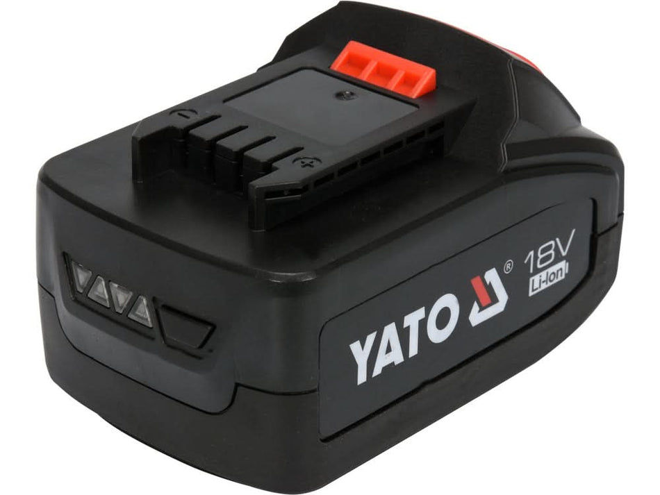 Acumulator Li-Ion 18V 4.0Ah YATO – incarcare rapida, protectie termica, indicator nivel