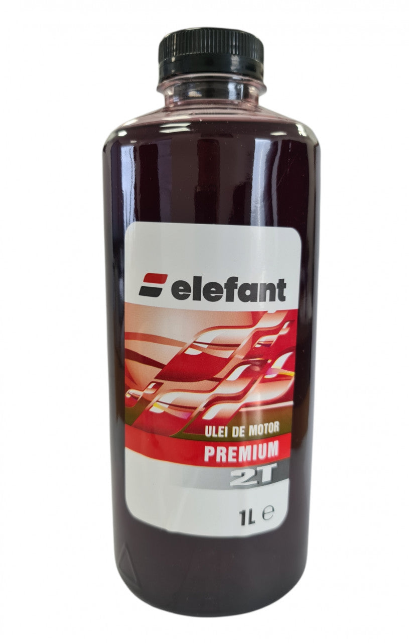 Ulei 1L, rosu amestec motoare 2T 30ml/l, Elefant