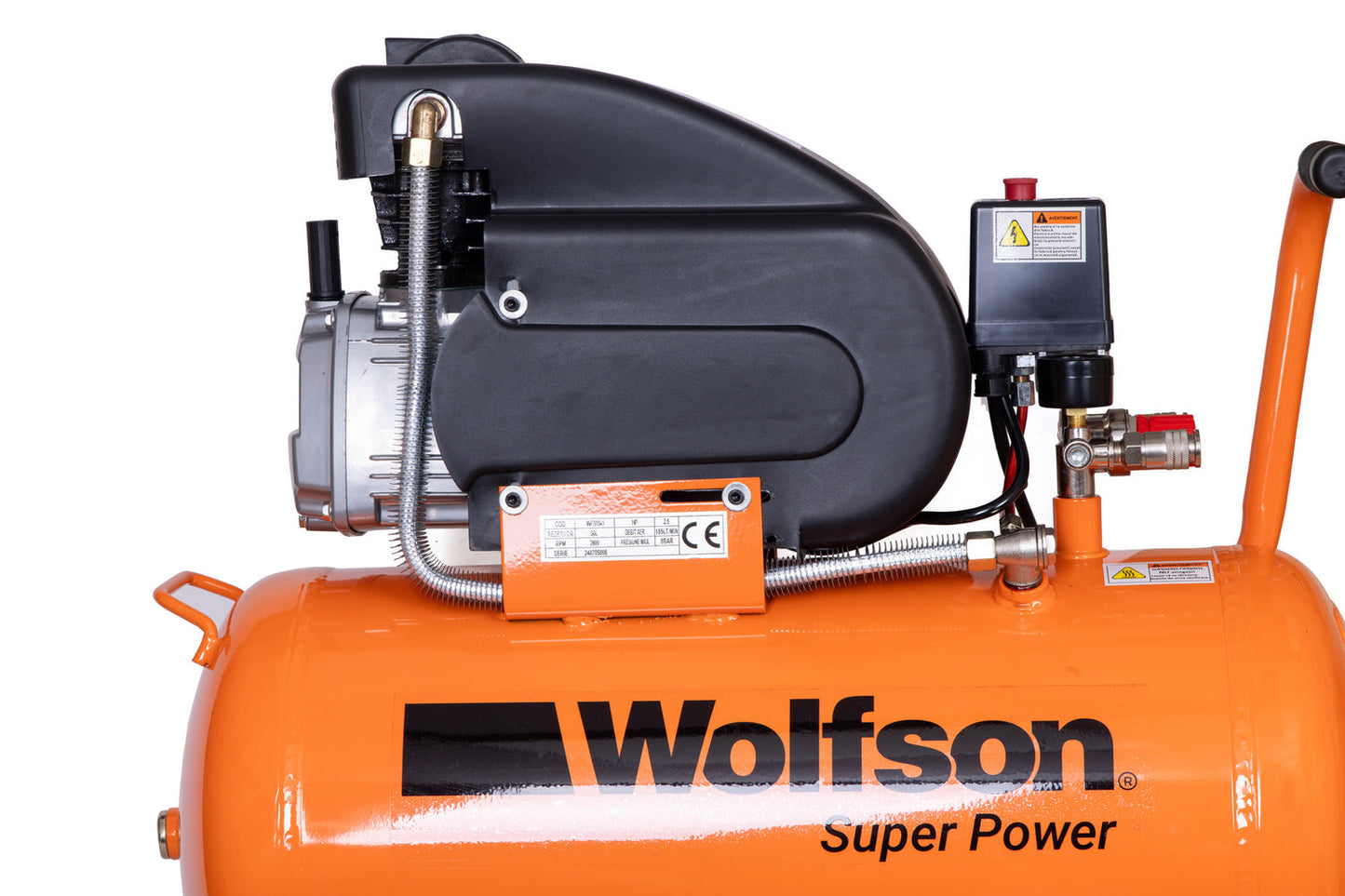 Compresor aer pe ulei Wolfson 50L, 8 Bar, 2CP, 185 l/min