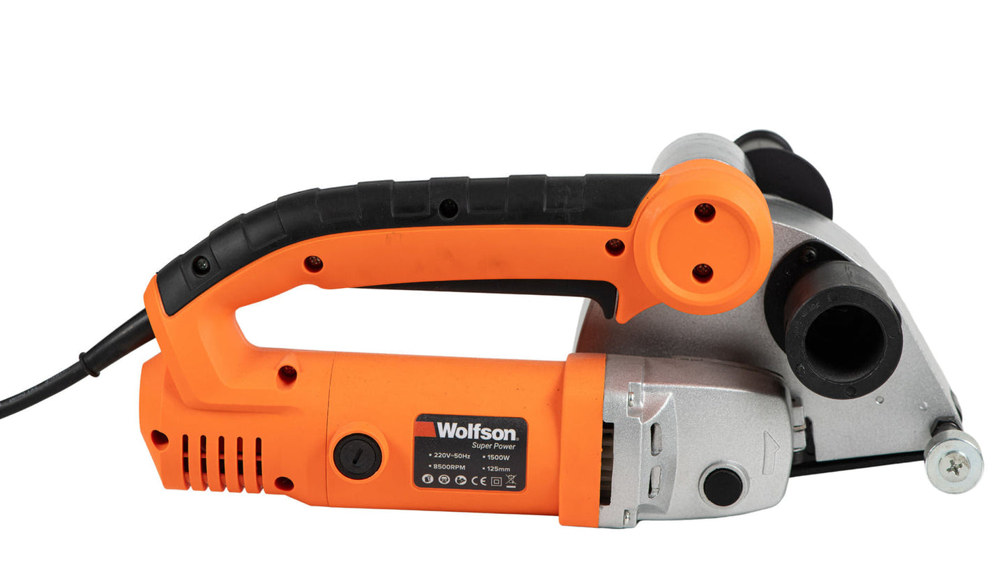Masina profesionala de taiat caneluri Wolfson 1500W, disc 125 mm, adancime reglabila