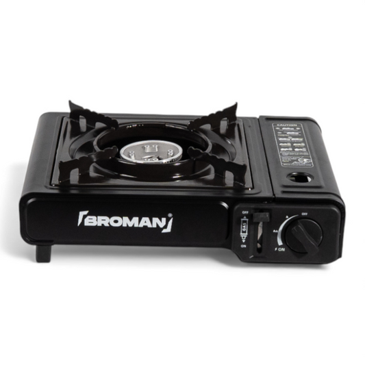 Aragaz camping portabil Broman, aprindere piezo, compact, ideal pentru exterior