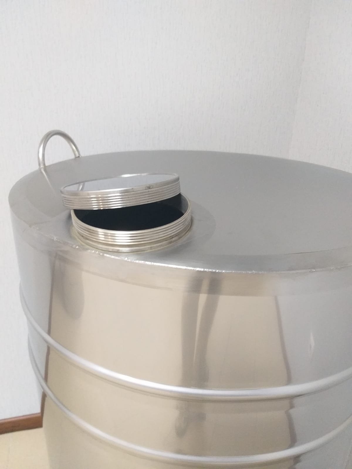 Butoi inox ZEP 200L, AISI 304 Italia, capac cu filet si garnitura, cadou robinet inox 1/2