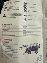 Carucior electric 500W 24V 12Ah 250kg Broman EWB7800 tava metalica