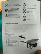 Roaba Electrica Broman UNO | 500W | 150kg | 24V 12Ah | Cuva Basculabila