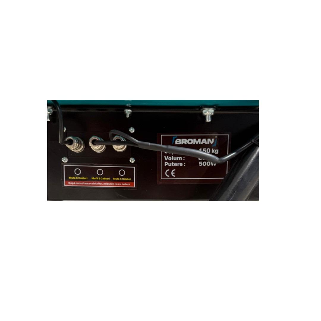 Roaba Electrica Broman UNO | 500W | 150kg | 24V 12Ah | Cuva Basculabila