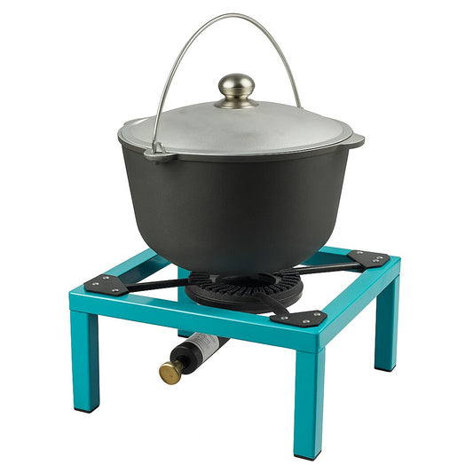 Pachet Pirostrie pe gaz BROMAN 7.5 kW cu cadru otel si arzator fonta + Ceaun ZEP aluminiu 24L cu capac