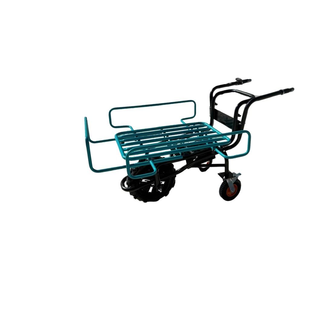 Roaba electrica BROMAN TRE 2 in 1, 500W, 40V, baterie 12Ah, 150kg, cuva basculabila, platforma plasa, viteza 7.5 km/h