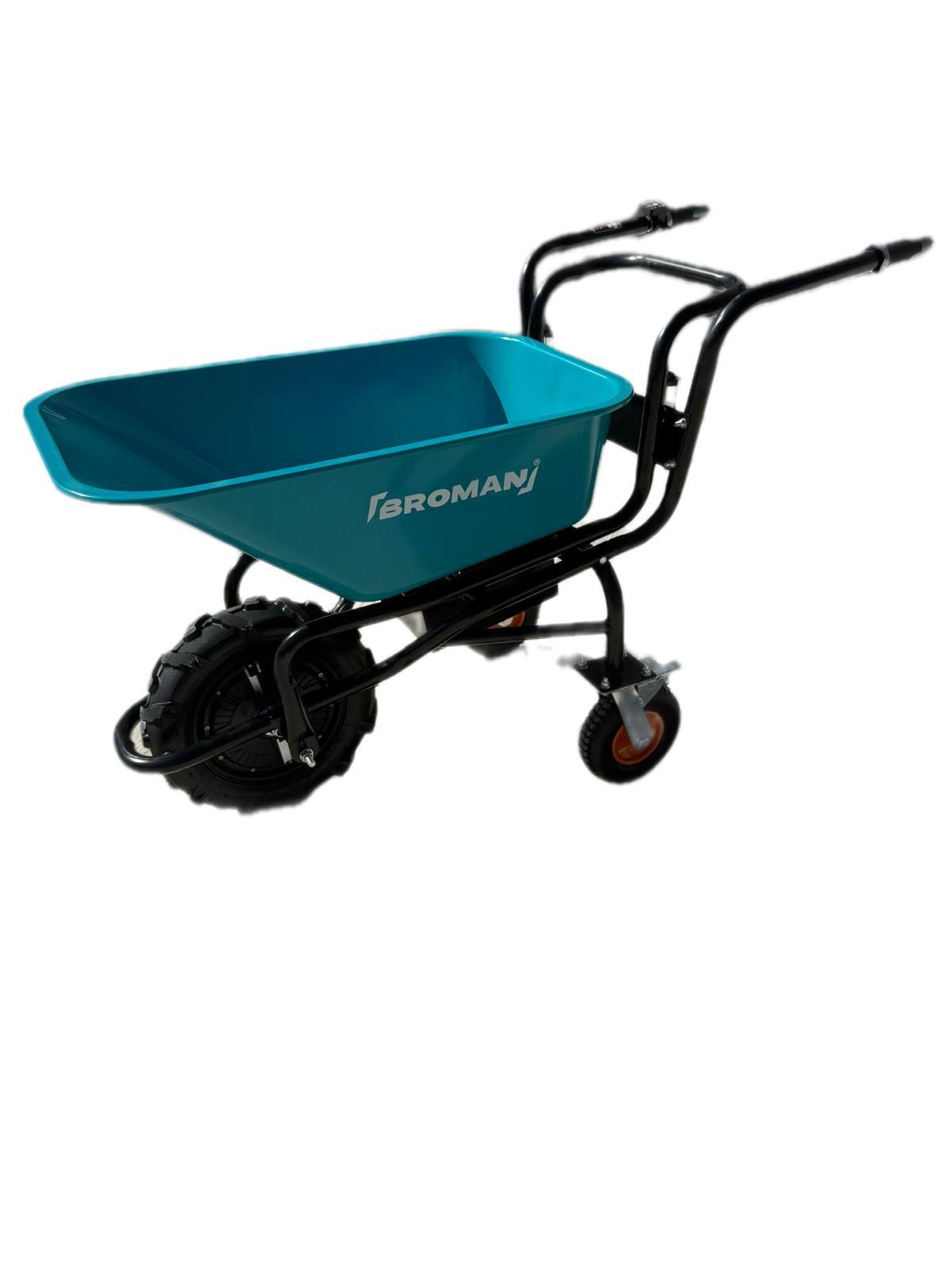 Roaba electrica Broman TRE 2 in 1, cuva basculabila, 500 W, 6 Ah, 150 kg