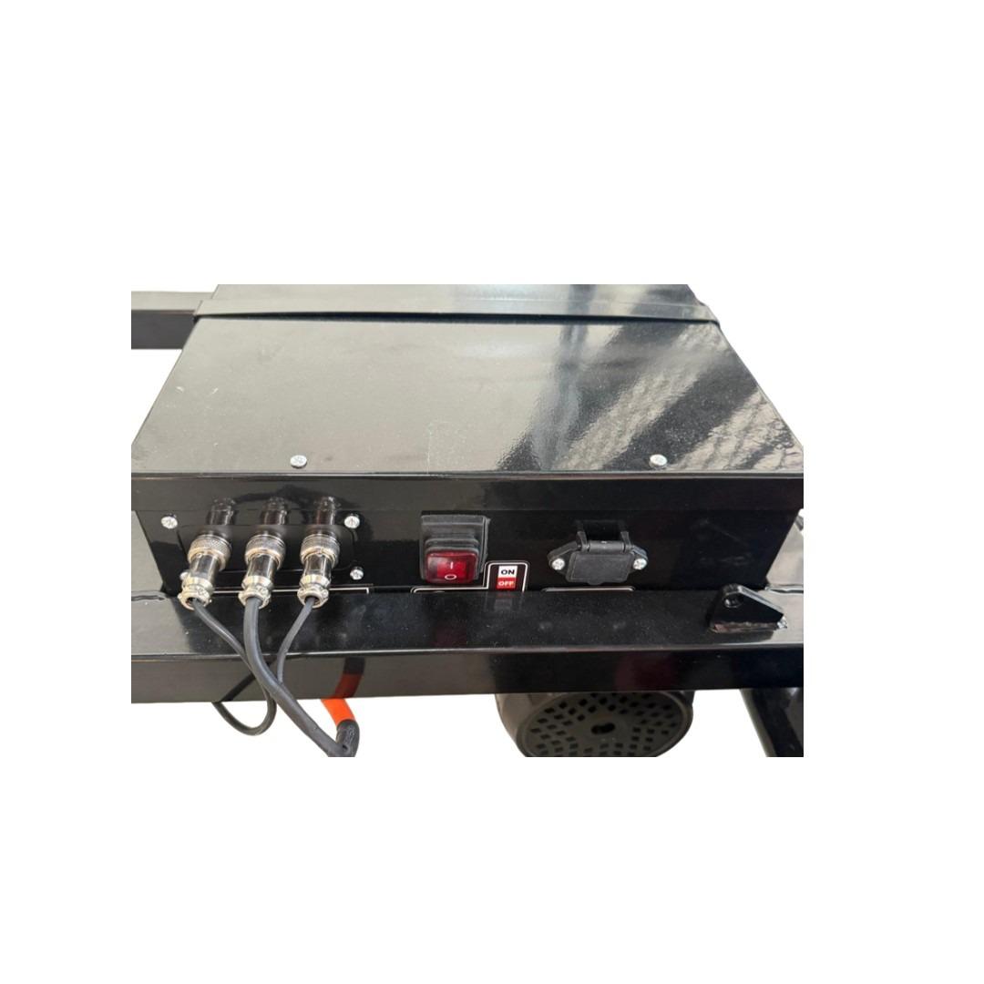 Roaba electrica BROMAN TRE 2 in 1, 500W, 40V, baterie 12Ah, 150kg, cuva basculabila, platforma plasa, viteza 7.5 km/h