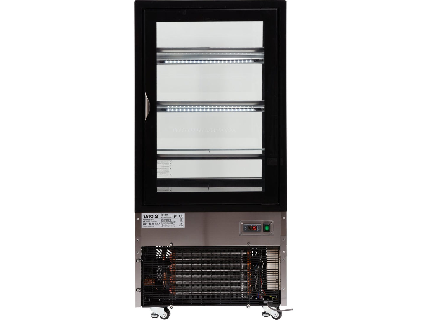 VITRINĂ FIRGORIFICĂ CU REFRIGERARE 350L - NEGRU