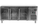 MASĂ RECE, 417L, 1795X700X850MM, 3 UȘI DIN STICLĂ