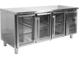 MASĂ RECE, 417L, 1795X700X850MM, 3 UȘI DIN STICLĂ
