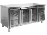 MASĂ RECE, 417L, 1795X700X850MM, 3 UȘI DIN STICLĂ
