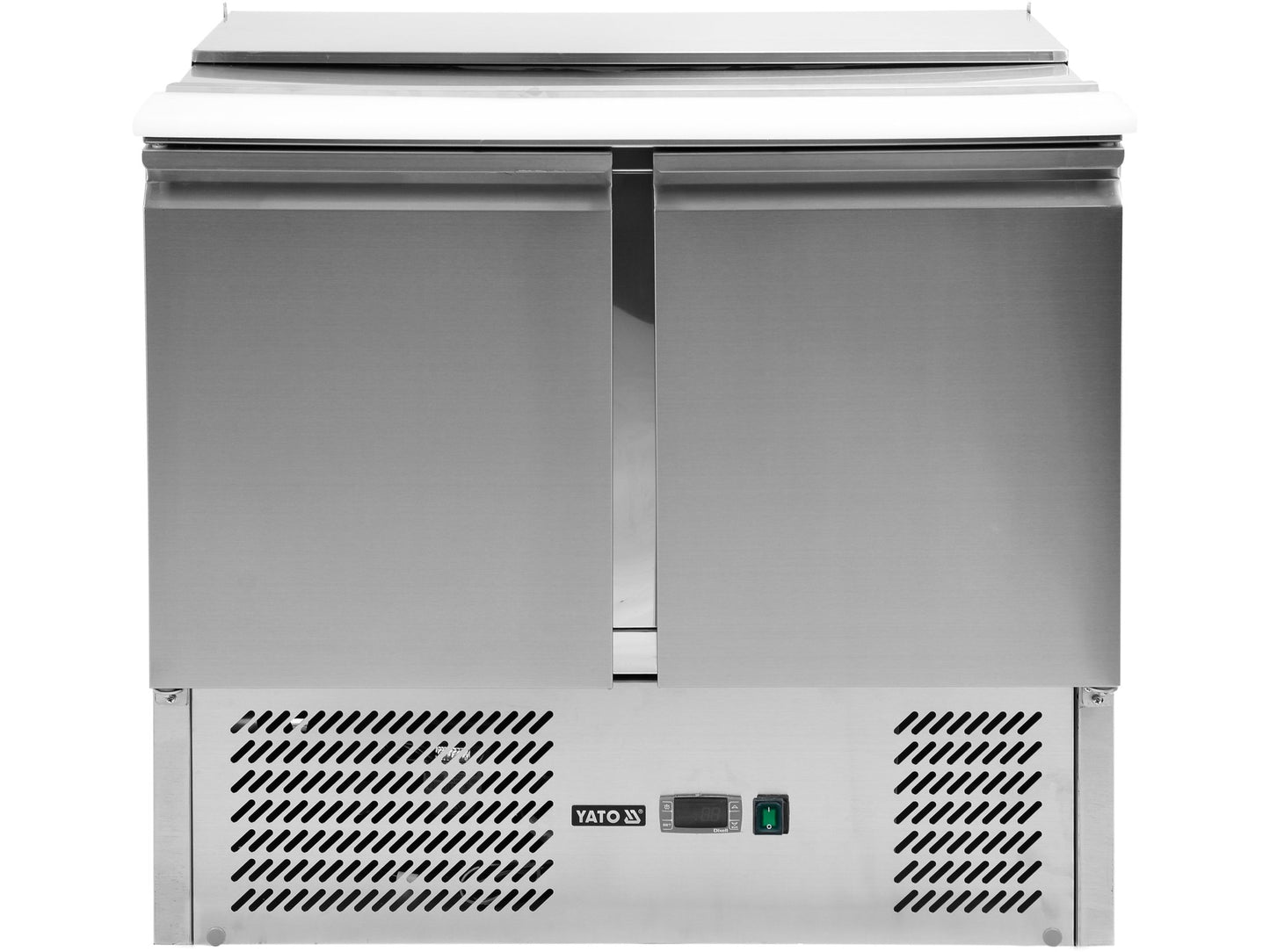 MASĂ RECE PENTRU SALATE, 2 UȘI ȘI CAPAC, 240L