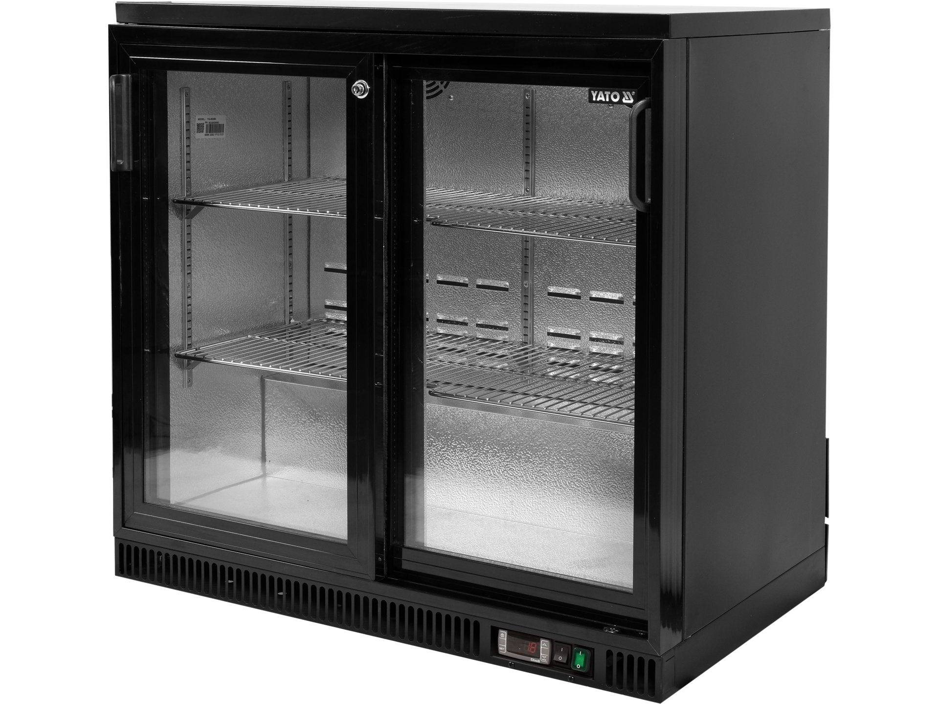 VITRINĂ PENTRU STICLE, 2 USI CULISABILE, 200W, 227L, 920X515X905MM