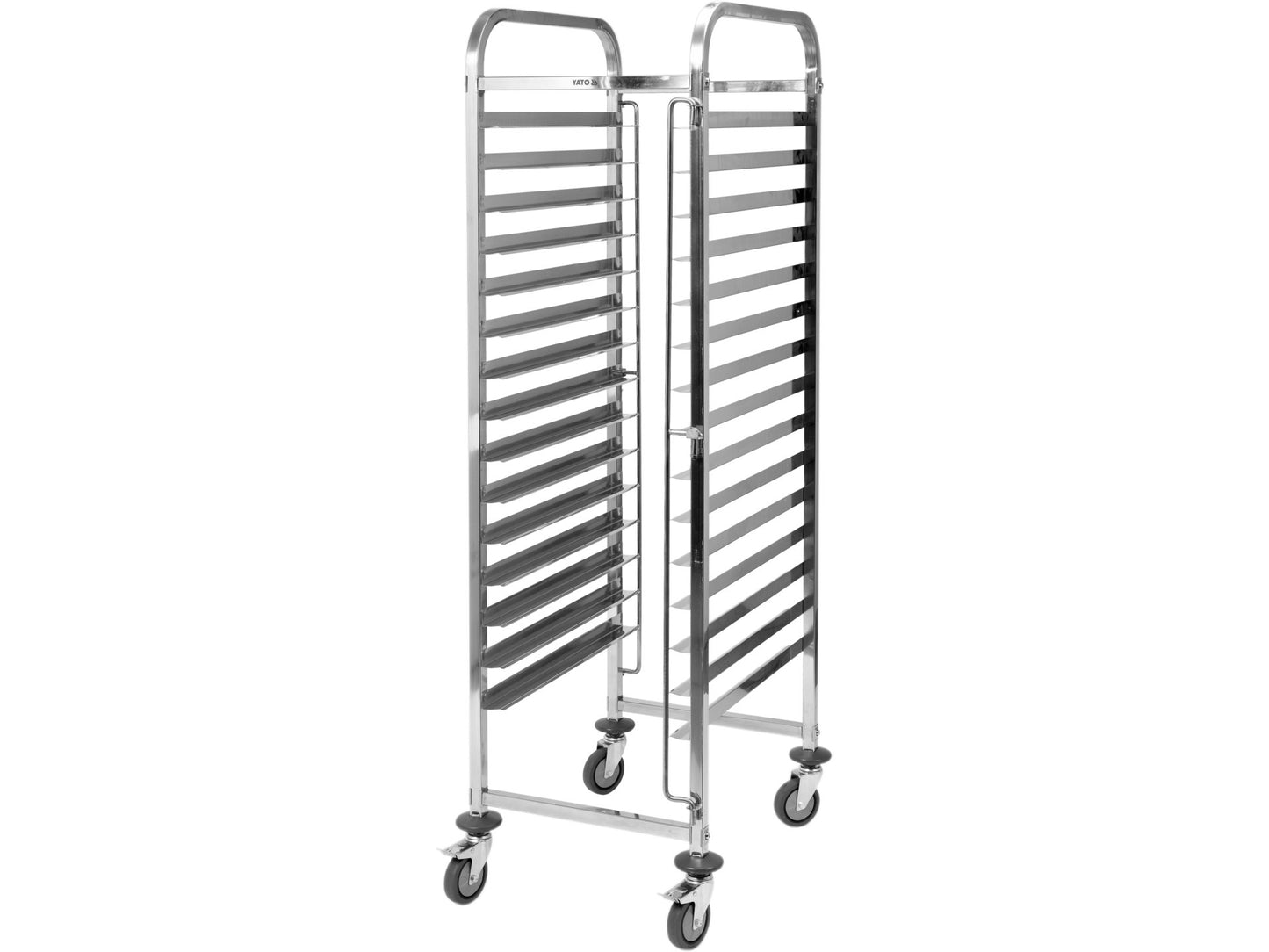 CĂRUCIOR CU RAFTURI PENTRU DEPOZITARE TĂVI, 470X620X1700MM