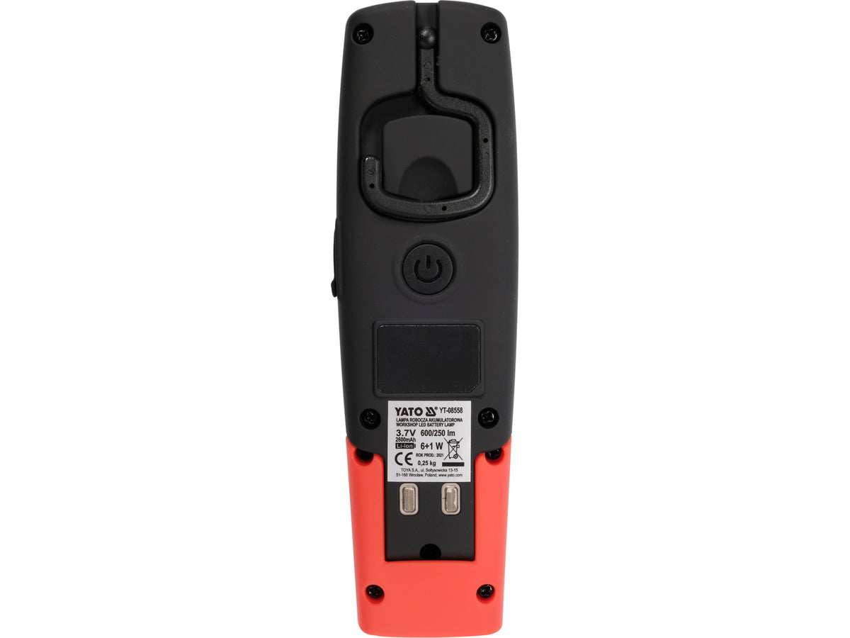 LAMPĂ ATELIER 6W COB, 600LM + 250LM, LI-ION 3.7V 2600MAH, IK07, IP54