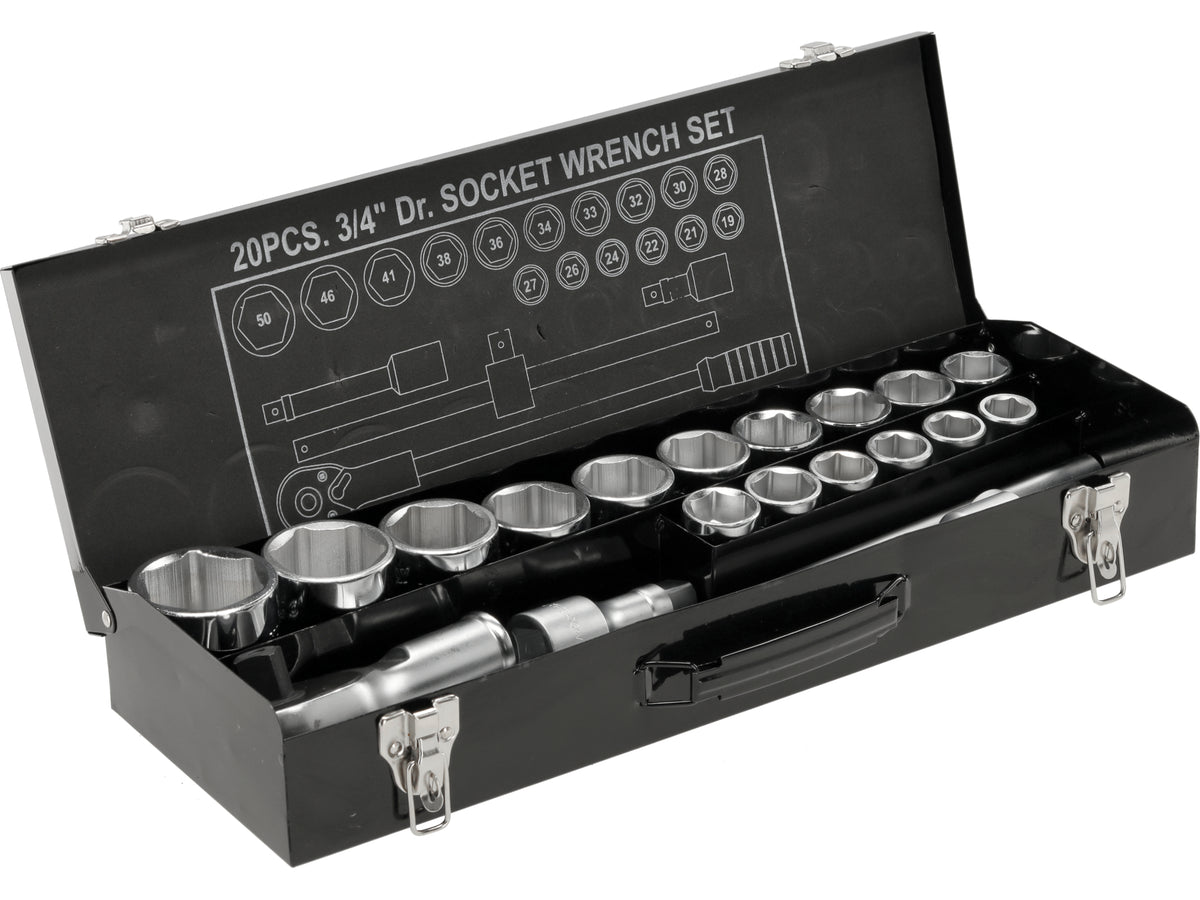 SET CHEI TUBULARE HEXAGONALE 3/4'', 21 BUC