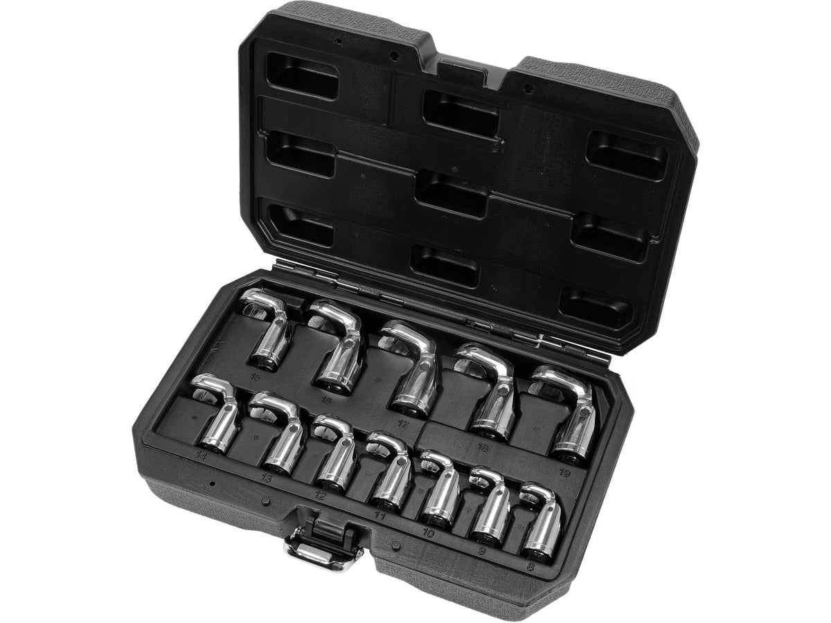 SET CHEI INELARE SEMI-DESCHISE CU ADAPTOR 3/8'', 12 PIESE