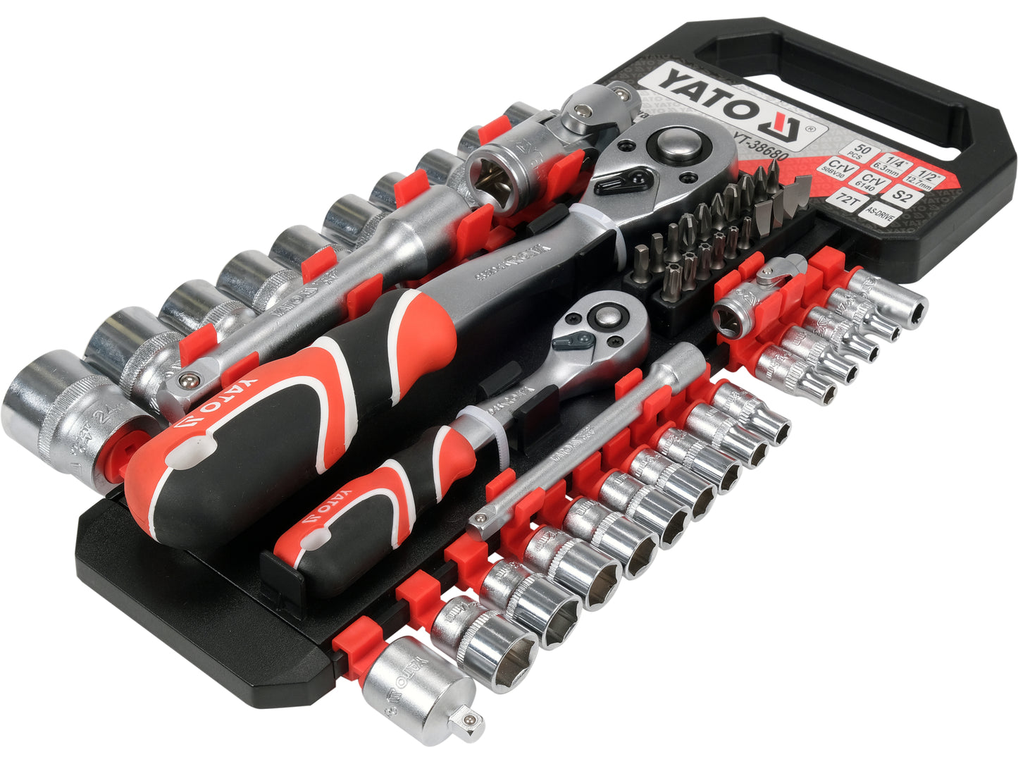 SET TUBULARE CU ACCESORII 1/4'' 1/2'', 51 PIESE