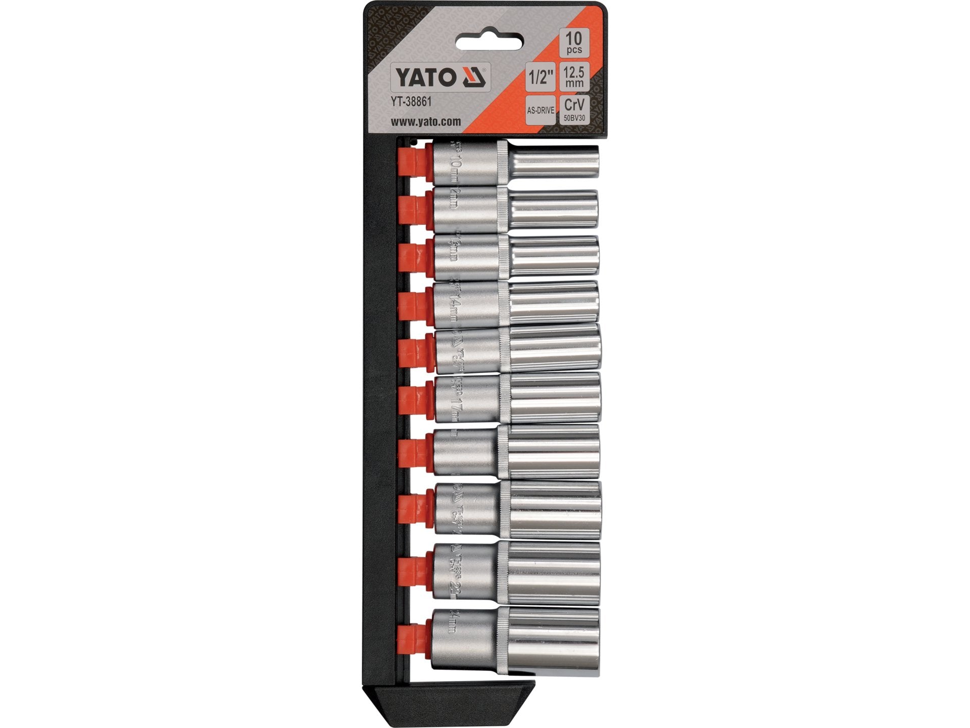 SET TUBULARE 10 PIESE, 1/2'', CR-V