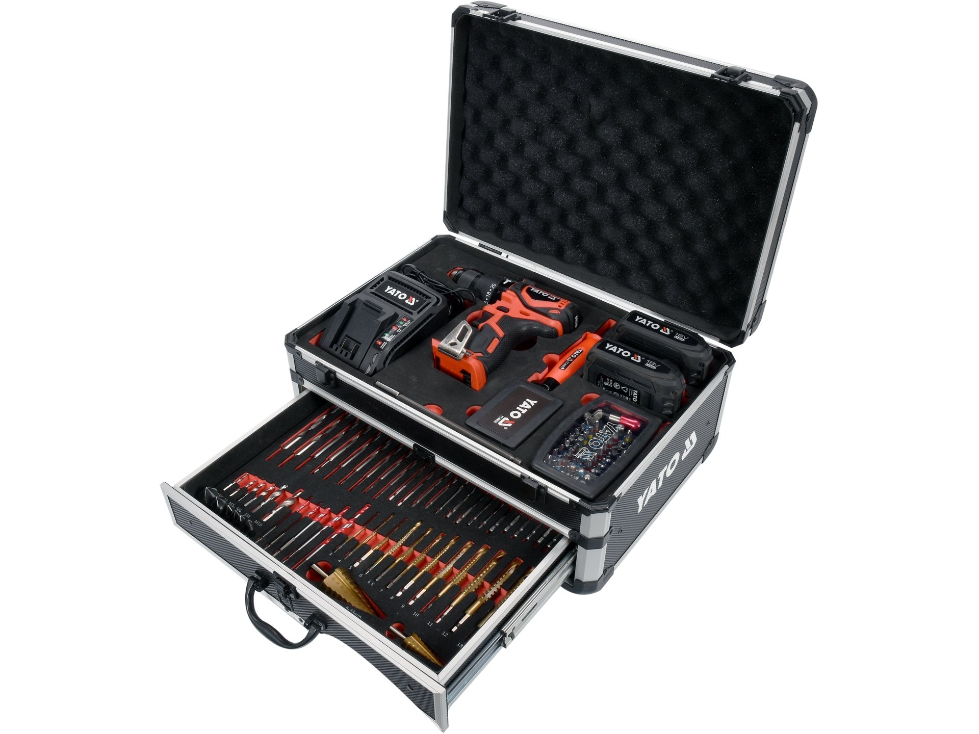 SET AUTOFILETANTĂ 18V, 126 PIESE, 2 ACUMULATORI