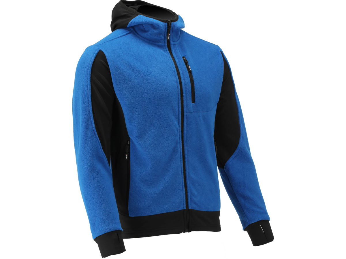 JACHETA FLEECE CU GLUGA SARNA ALBASTRA L
