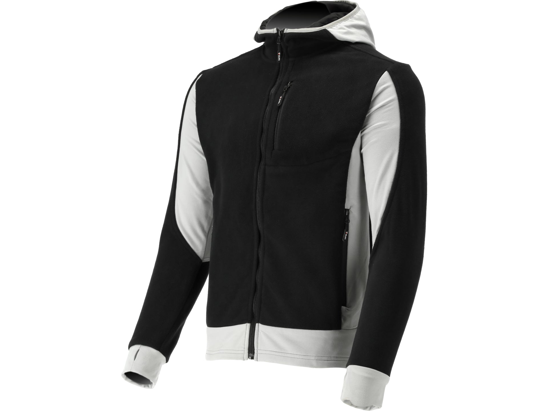 JACHETA FLEECE CU GLUGA SARNA NEAGRU L