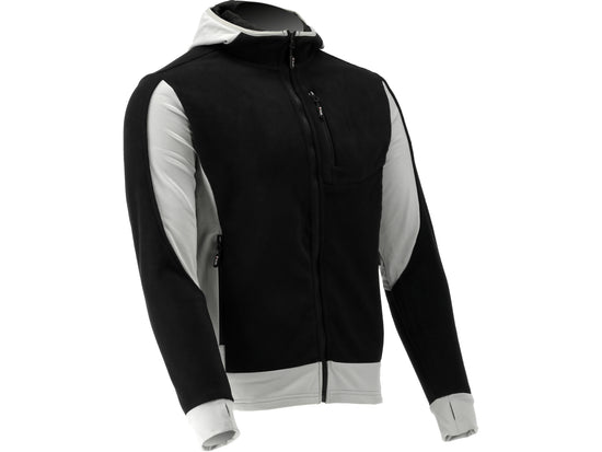 JACHETA FLEECE CU GLUGA SARNA NEAGRU 3XL