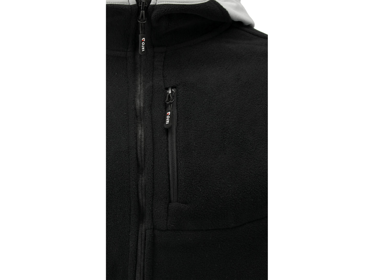 JACHETA FLEECE CU GLUGA SARNA NEAGRU M