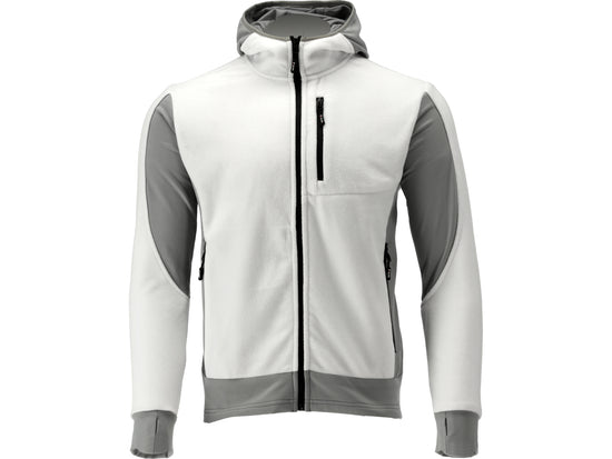 JACHETA FLEECE CU GLUGA SARNA ALBA 2XL