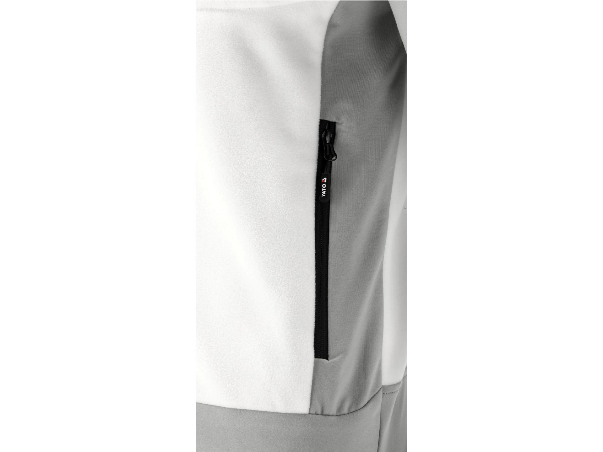 JACHETA FLEECE CU GLUGA SARNA ALBA 2XL