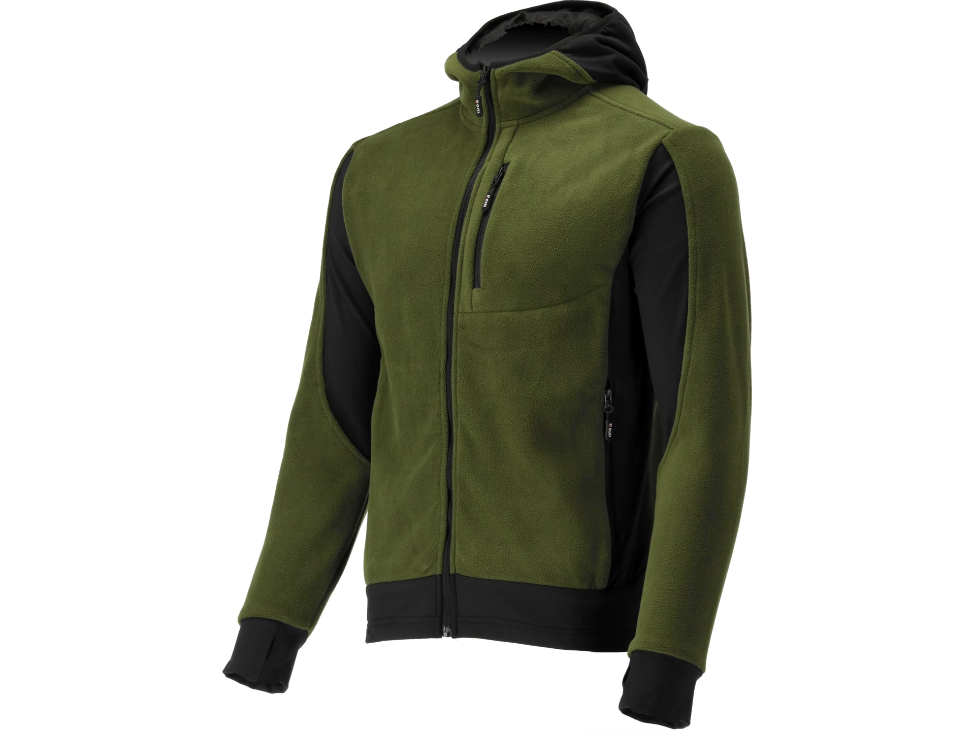 JACHETA FLEECE CU GLUGA SARNA VERDE M