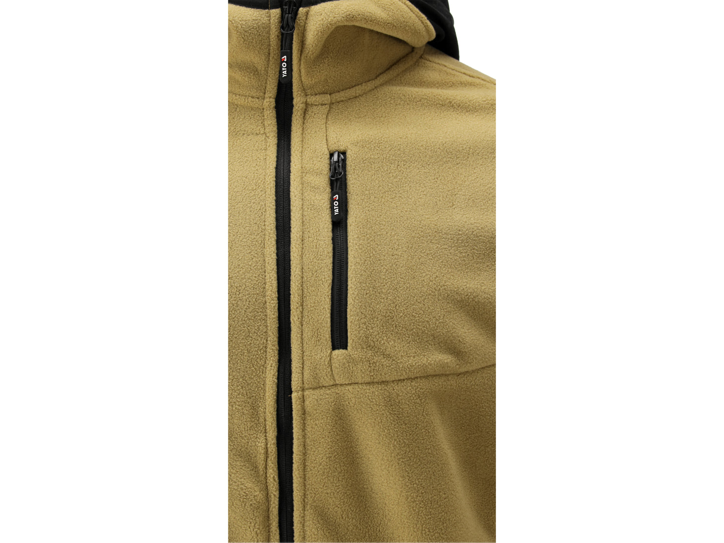 JACHETA FLEECE CU GLUGA SARNA KAKI 2XL