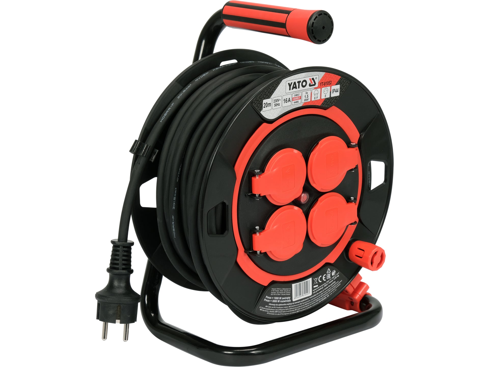 PRELUNGITOR PE TAMBUR 20M, 16A, IP 44