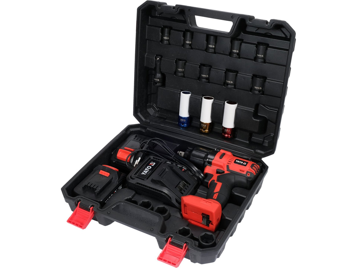 SET PISTOL DE IMPACT 1/2", 700NM, 18V, 21 PIESE