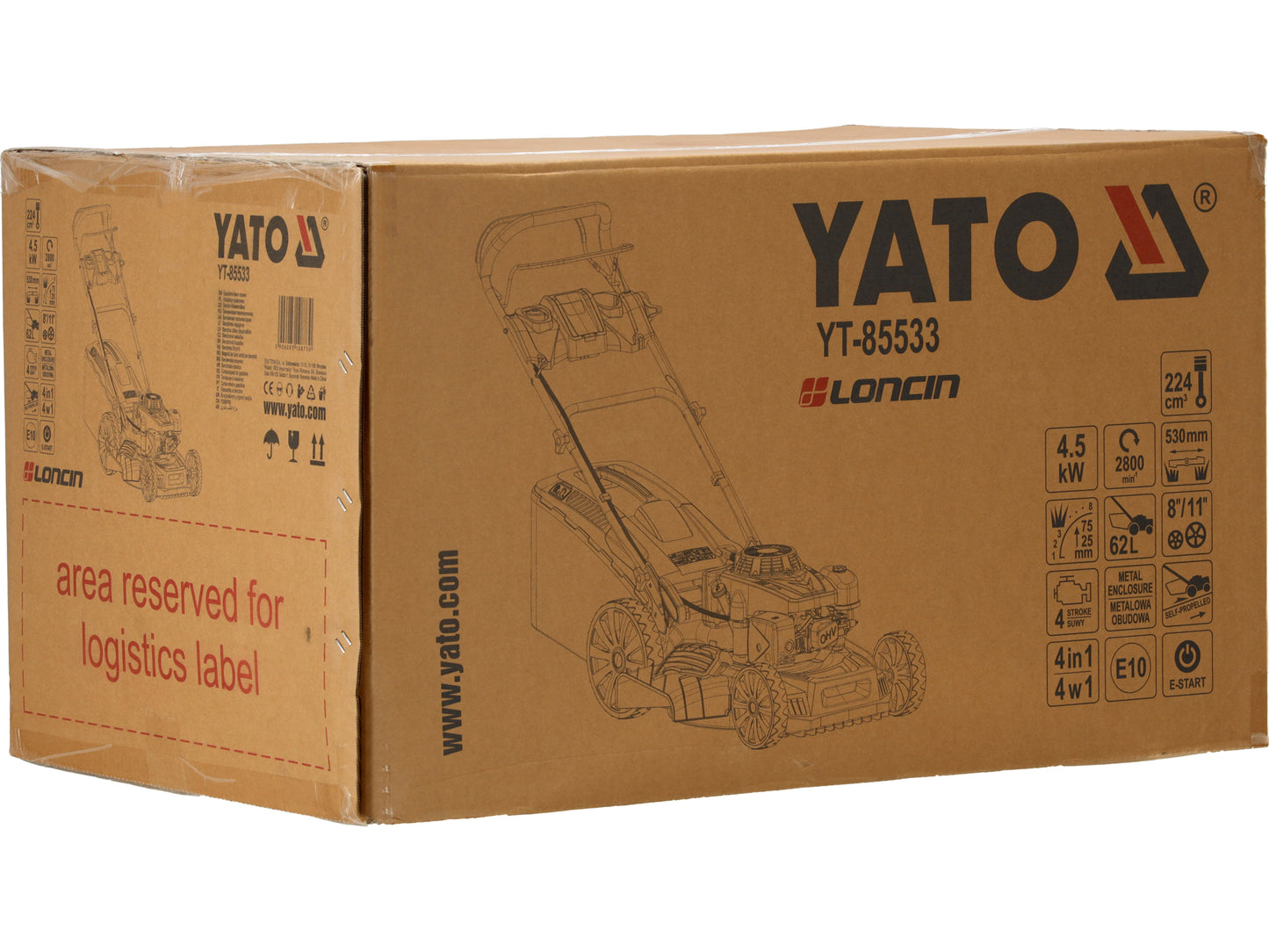 MAȘINĂ DE TUNS IARBA, PE BENZINĂ, CU AUTOPROPULSIE, 53CM, 4.5KW