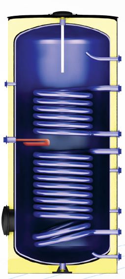 Boiler cu 2 serpentine FORNELLO SOL 1000 LT 2S