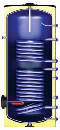 Boiler cu 2 serpentine FORNELLO SOL 1000 LT 2S