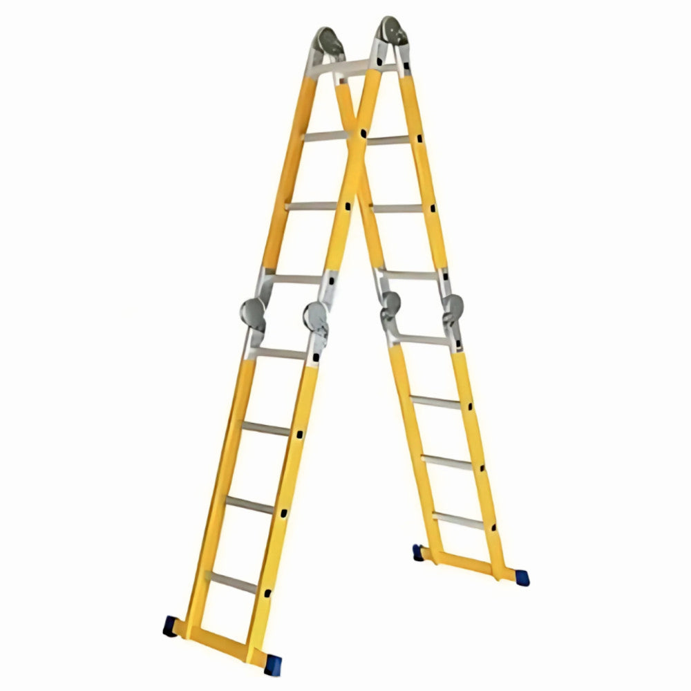 Scara combinata din fibra de sticla ZEP TOOLS JL-405B-4X5, 5.8 metri, 4x5 trepte, greutate maxima 150 kg