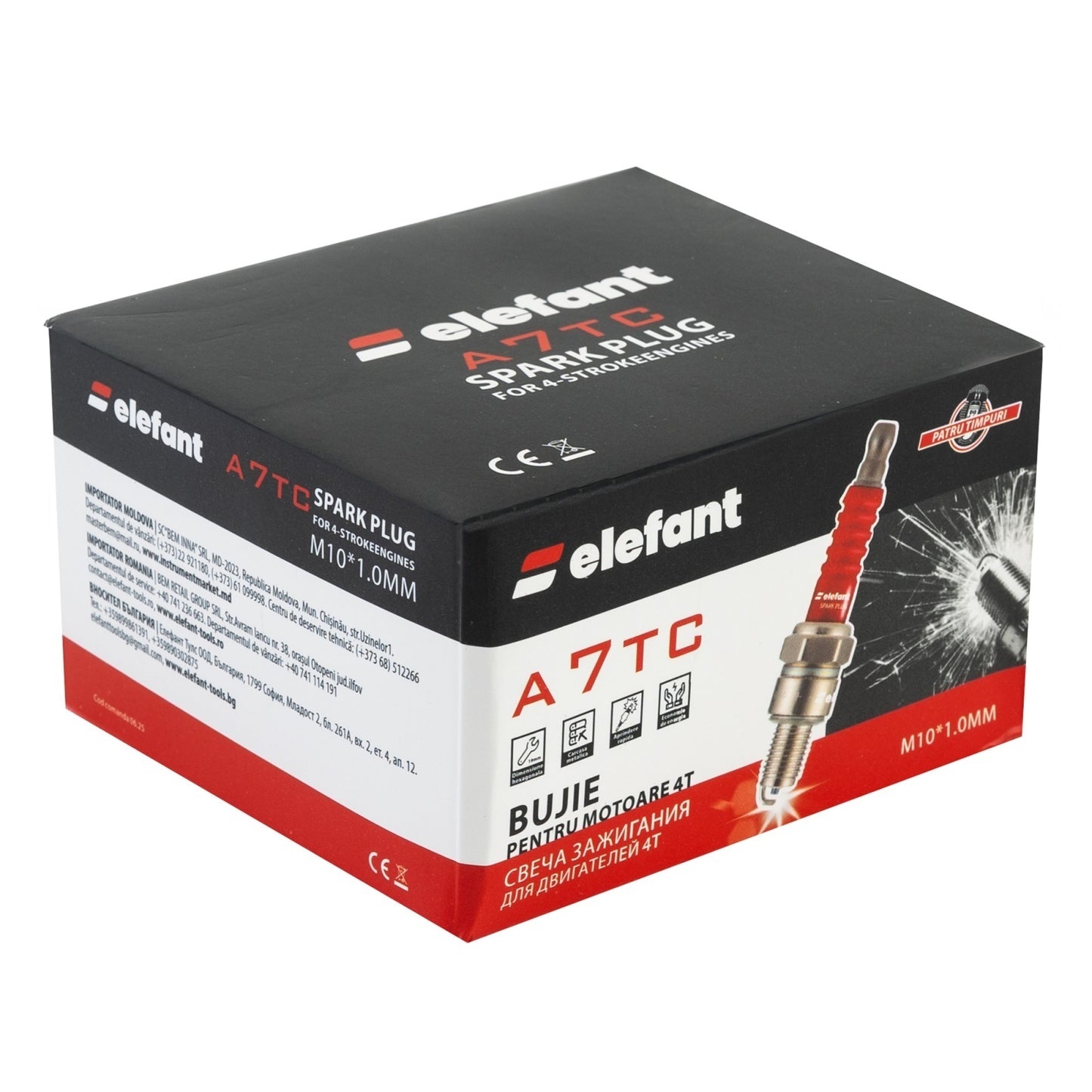 A7TC Bujie pentru motare 4T, M10*1MM, Elefant
