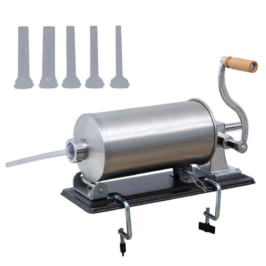 Masina de facut carnati ZEP 0825, 5 kg, aluminiu dur, cu ventuza si 5 palnii incluse