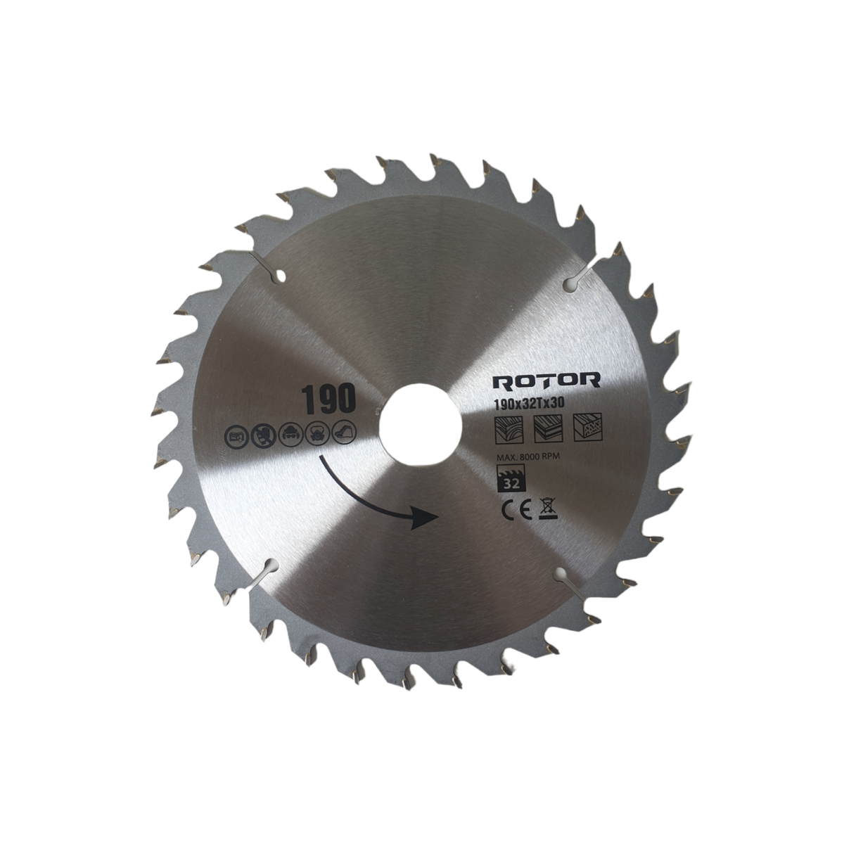 Disc taiere lemn ROTOR, 190 mm, 40 dinti, prindere 30 mm