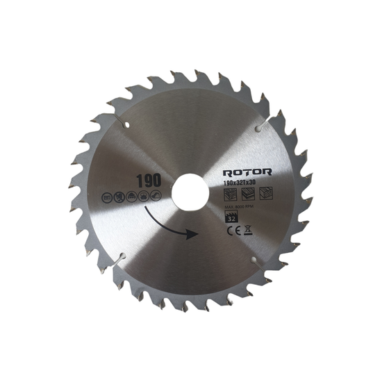 Disc taiere lemn ROTOR, 190 mm, 40 dinti, prindere 30 mm