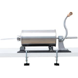 Masina orizontala de umplut carnati 5kg, din inox cu 5 palnii