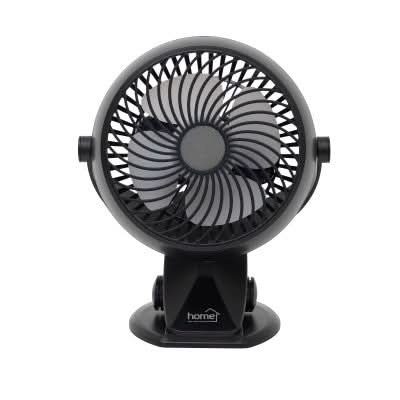 Ventilator CLF 10/BK cu Acumulator si Clema – Compact si Versatil pentru Birou si Raft